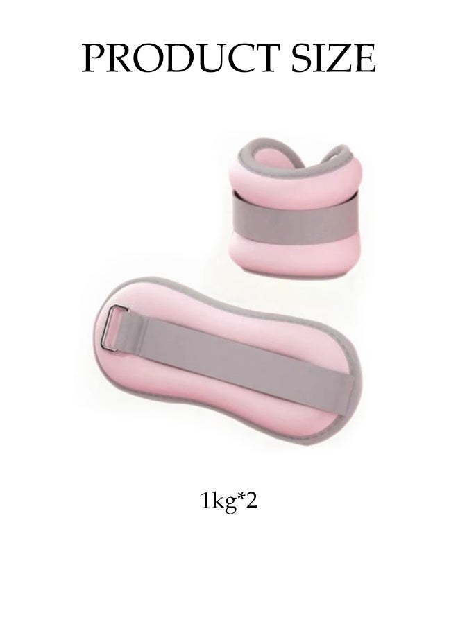 DUNISO 2Pcs Sand Weight Bag Strength Training Weight Set Adjustable Strap Sand Weight Bag for the Arms Feet Ankle Weight Wrist Weight Straps for Gymnastics, Aerobics, Physical Therapy, Gym Exercise （1kg×2） - Image 4