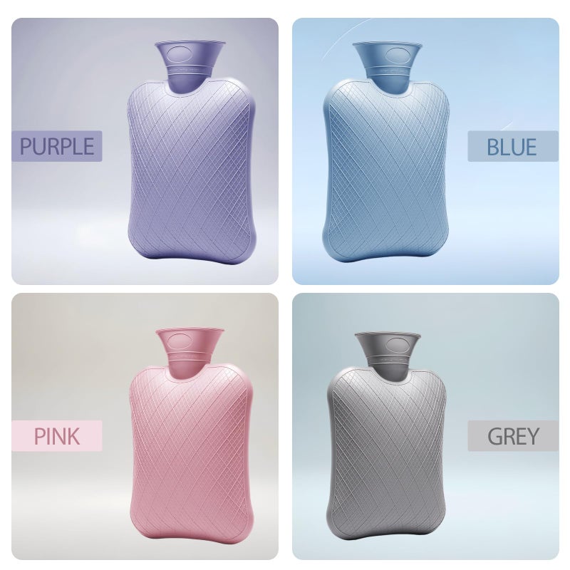 FORICOM Hot Water Bottle for Pain Reliefï¼ŒPeriod Cramps,Menstrual, Hot Water Bag for Sleeping, Tummy. 2Liter,Non Toxic Silicone - Image 3