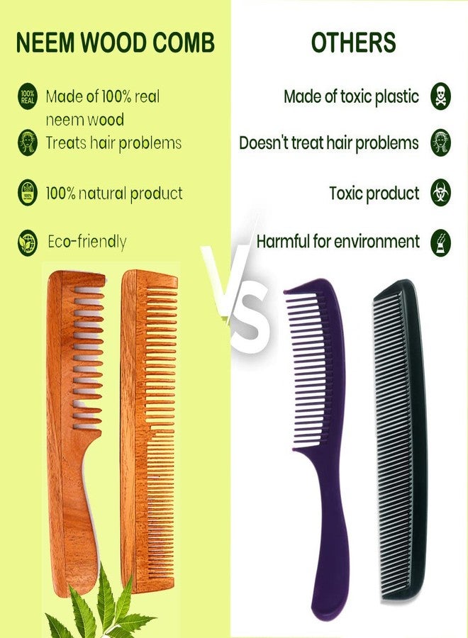 Rufiys Wooden Comb For Hair Growth | Anti Dandruff | Women & Men Combo - Image 5