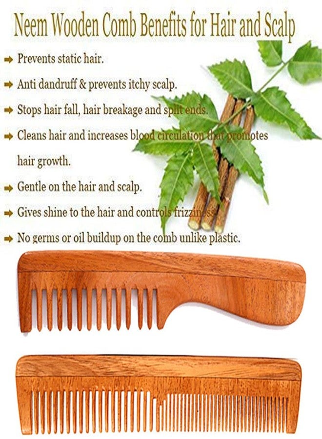 Rufiys Wooden Comb For Hair Growth | Anti Dandruff | Women & Men Combo - Image 4