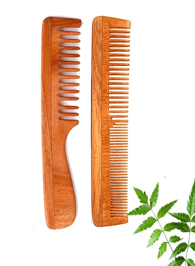 Rufiys Wooden Comb For Hair Growth | Anti Dandruff | Women & Men Combo - Image 1