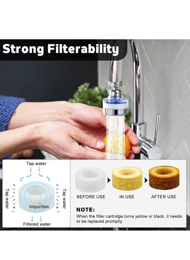 5 قطع من عناصر فلتر مياه الحوض، عناصر فلتر صنبور الحوض العالمية، فلترة المياه ومنعماتها (الصنبور غير متضمن) - Image 3