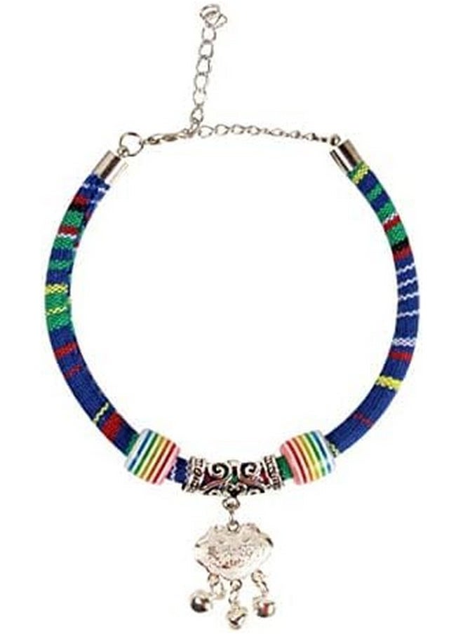 PET Cat Collar With Bell, Pet Leash Collar With Long Life Lock Ethnic Style Handmade Collar Kitten Puppy Necklace Collars For Cat Dogs Small Size  - Image 4