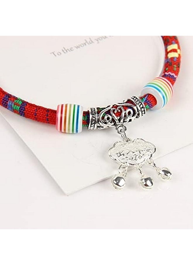 PET Cat Collar With Bell, Pet Leash Collar With Long Life Lock Ethnic Style Handmade Collar Kitten Puppy Necklace Collars For Cat Dogs Small Size  - Image 5