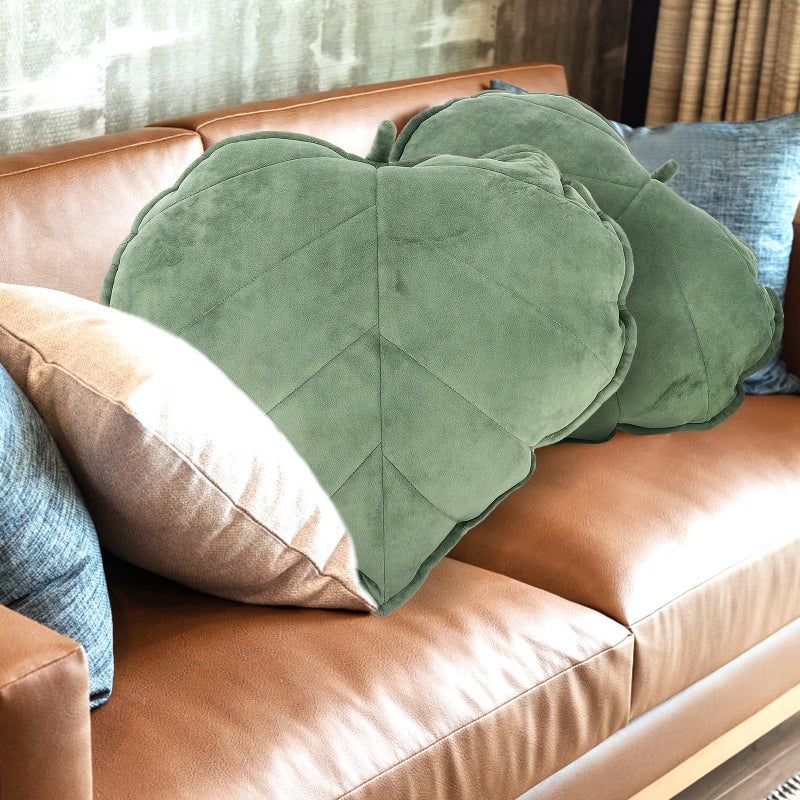 Leaf Shape Pillow Household Supple Cushion Sofa Pillow Stuffed Leaf Design Pillow - Image 2