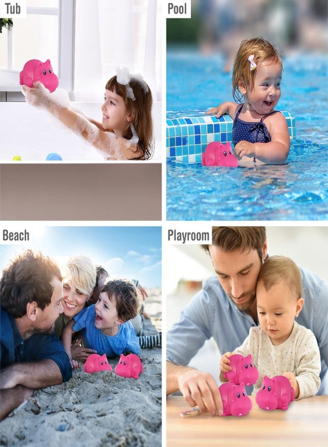 Puzzled DolliBu Hippo Bath Buddy Squirter - Floating Pink Hippo Rubber Bath Toy, Fun Water Squirting Bathtime Play For Toddlers Cute & Soft Wild Life Animal Toy For Bathtub, Beach and Pool for Girls and Boys - Image 5
