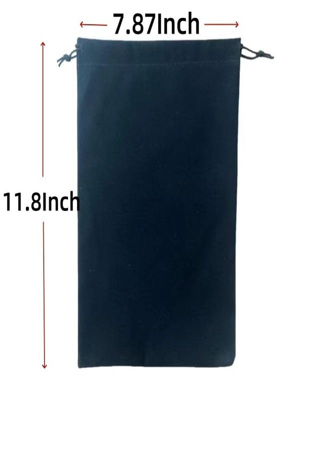 LYSXP Black Velvet bags With Drawstring 10pcs 8x12 Inch Jewelry Pouches Candy Bags Christmas Wedding Favors - Image 2