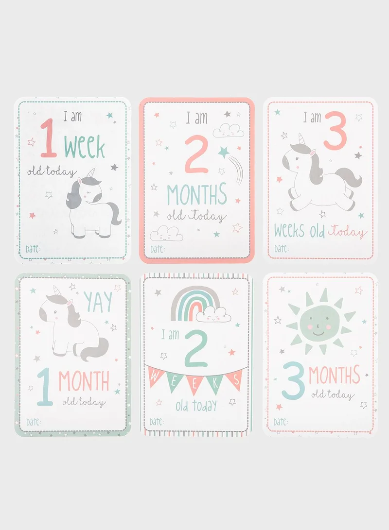 Sass & Belle 16 Pack Unicorn Baby Milestone Cards
