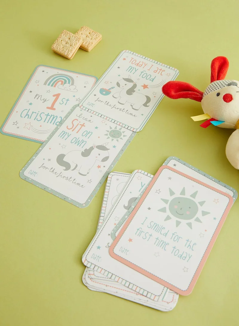Sass & Belle 16 Pack Unicorn Baby Milestone Cards