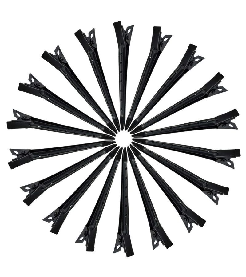 Large Black 8 Hole Duckbill Clips 3 Piece Set for Hair Styling Dyeing - Image 2