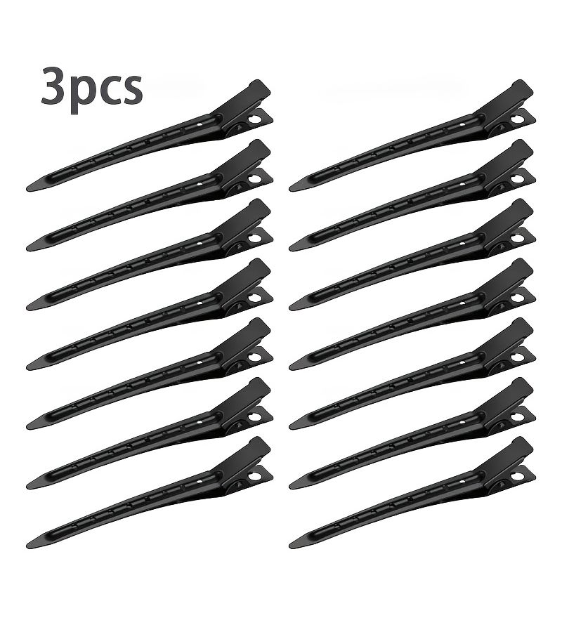 Large Black 8 Hole Duckbill Clips 3 Piece Set for Hair Styling Dyeing - Image 4