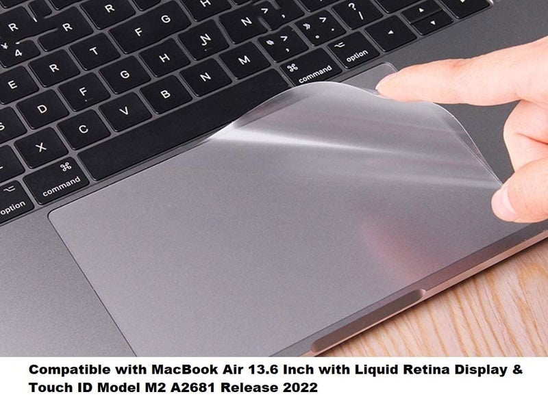 Midkart Smooth Trackpad Protector Compatible with MacBook Air 13.6 inch Model M5 M4 M3 M2 A3449 A3240 A3113 A2681 Release 2026-2022 with Liquid Retina Display & Touch ID Bubble-Free Protector, Matte - Image 3