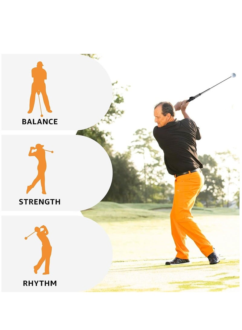 Generic Golf Swing Trainer Stretchable Golf Swing Training Device Aid for Tempo Rhythm Balance and Strength Emitting Swing Rod aids in Practice Lightweight Durable Golf Swing Mas with Ergonomic Grip  - Image 4