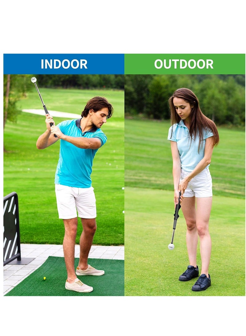 Generic Golf Swing Trainer Stretchable Golf Swing Training Device Aid for Tempo Rhythm Balance and Strength Emitting Swing Rod aids in Practice Lightweight Durable Golf Swing Mas with Ergonomic Grip  - Image 2