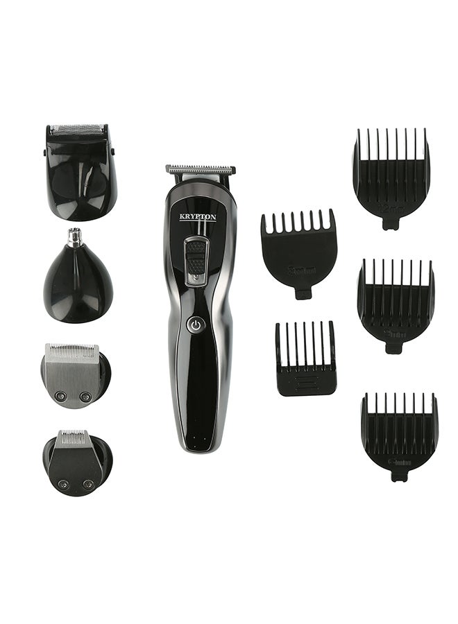 KRYPTON 11-in-1 Rechargeable Grooming Kit for Men – Beard, Hair, Nose, Ear & Body Trimmer with Multiple Attachments, Cordless Use Black 500grams - Image 2