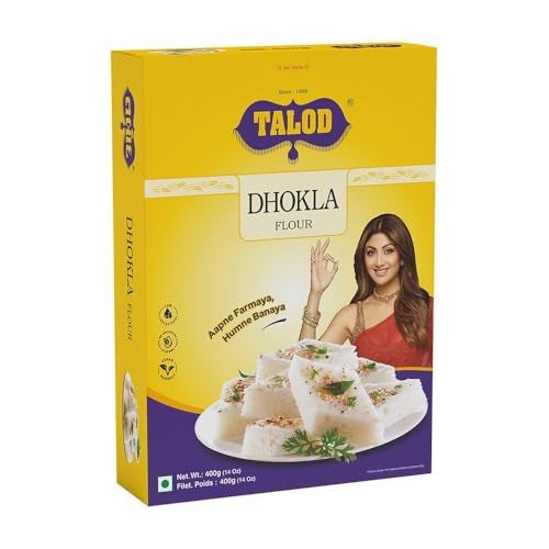 Talod Instant Dhokla Mix Flour | Ready-to-Make Soft & Spongy Gujarati Dhokla | 100% Natural, No Added Preservatives | Easy Mix & Quick Cook | Vegetarian Traditional Breakfast & Snack Premix (Pack of 3 X 400 g) - Image 1