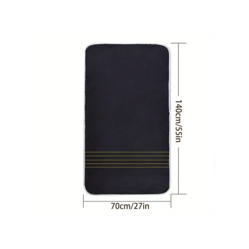 طقم فوط استحمام مخملية مرجانية مطرزة خماسية 3 قطع أرجوانية 27.56X55.12 بوصة عالية الامتصاص سريعة الجفاف - Image 3
