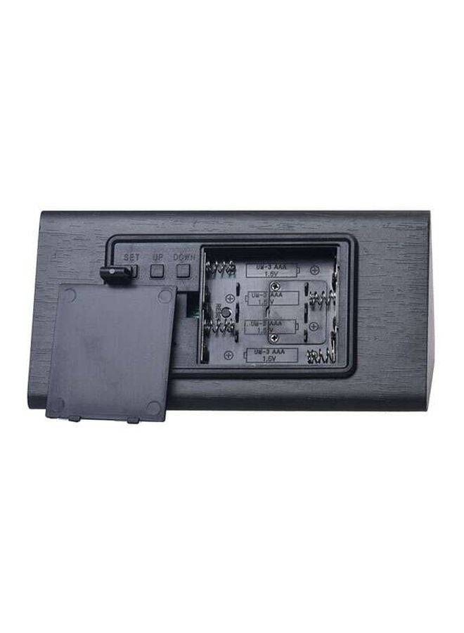 ساعة منبه رقمية LED باللون الأسود - Image 3