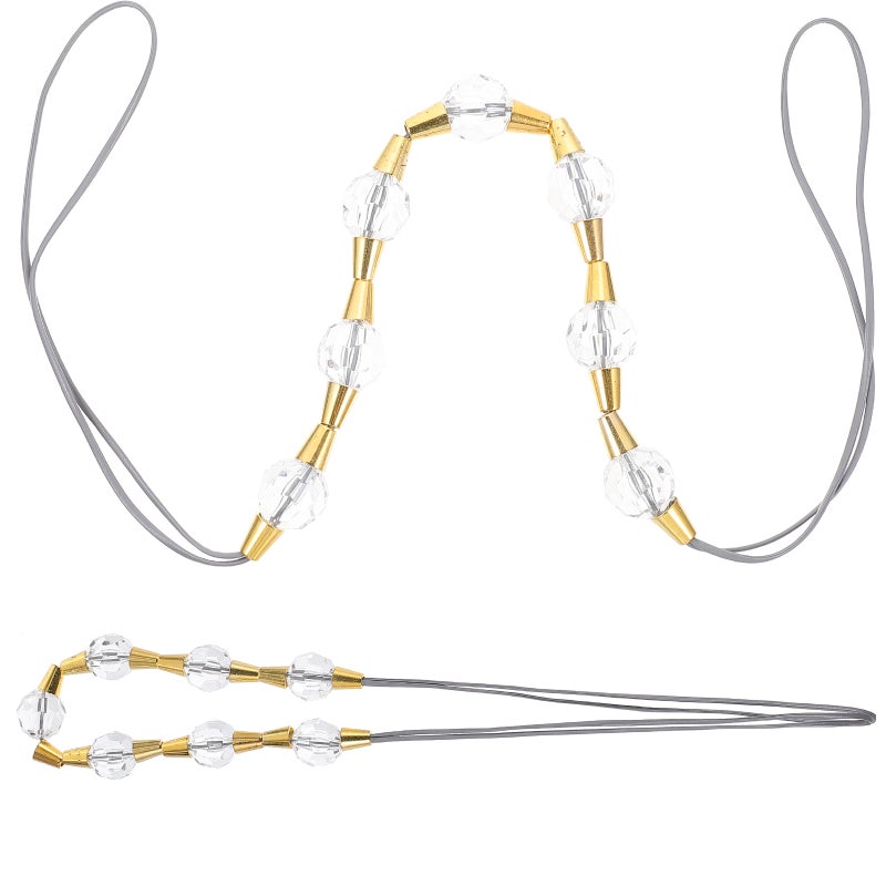 2pcs Crystal Curtain Wedding Curtain Belt Crystal Tie Back Decoration - Image 1