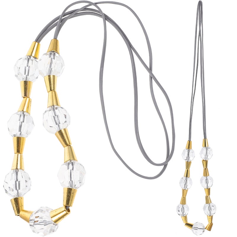 2pcs Crystal Curtain Wedding Curtain Belt Crystal Tie Back Decoration - Image 2