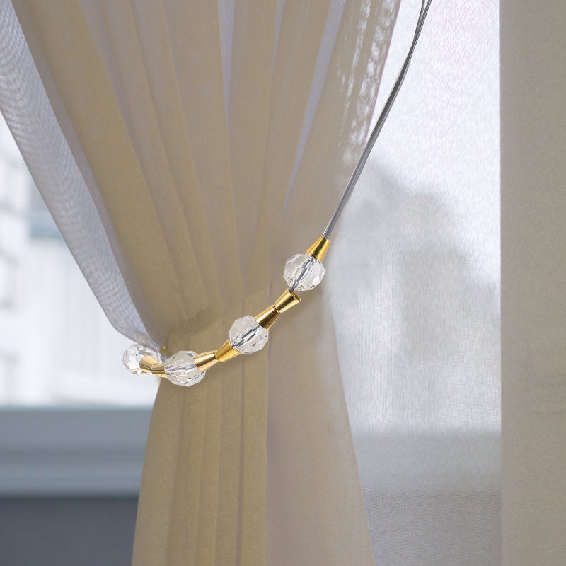 2pcs Crystal Curtain Wedding Curtain Belt Crystal Tie Back Decoration - Image 5