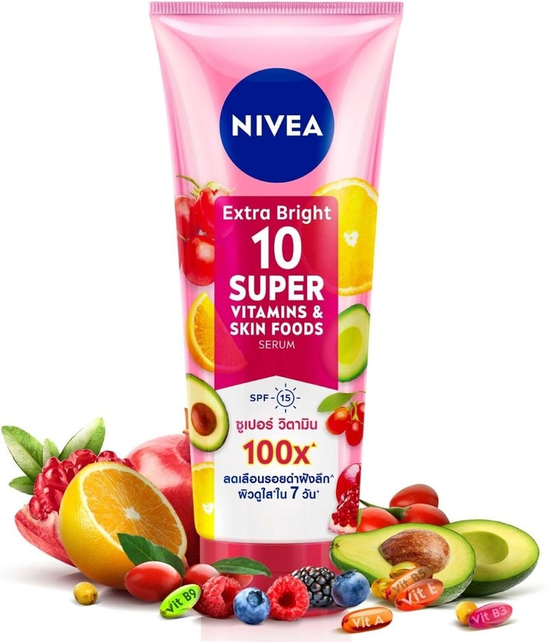 NIVEA Extra Bright Body Serum Lotion with 10 Super Vitamins 320ml