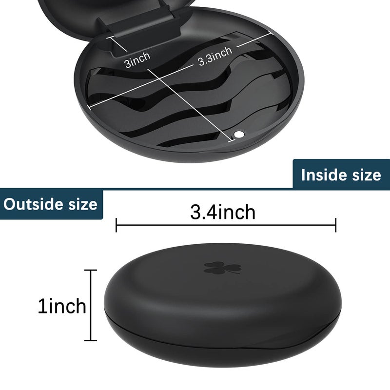 ARGOMAX 2 Pack Aligner and Retainer Case, ARGOMAX Slim Aligner Case Compatible with Invisalign, Mouth Guard Case, Orthodontic Case, Teeth Braces Case, Night Guard Case Container Storage Holder Black. - Image 2