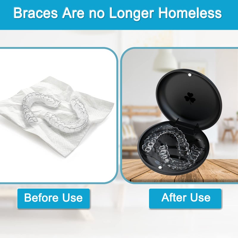 ARGOMAX 2 Pack Aligner and Retainer Case, ARGOMAX Slim Aligner Case Compatible with Invisalign, Mouth Guard Case, Orthodontic Case, Teeth Braces Case, Night Guard Case Container Storage Holder Black. - Image 3