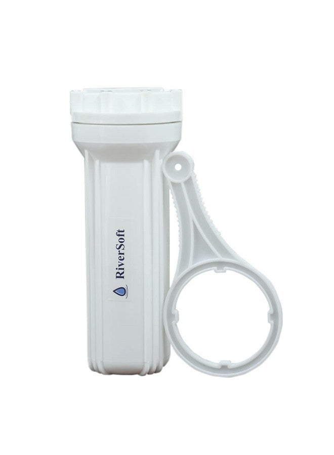 RiverSoft PreRO-6 RO prefilter housing Assembly with inbuilt mounting clamp | Compatible with All RO Water Purifier (1/4 inch / 6 mm Connection, White, PP) - Image 2