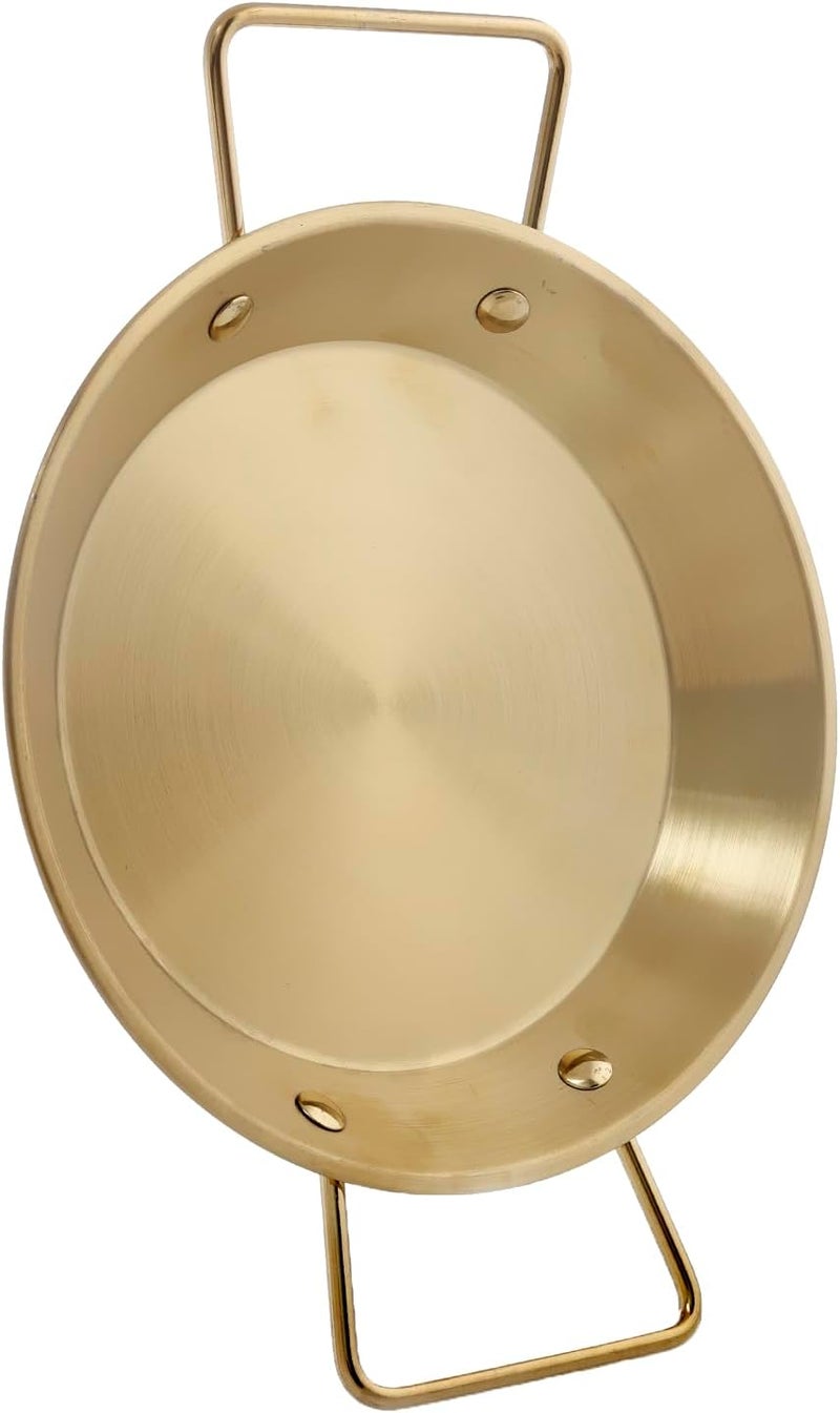 A 22cm stainless steel frying pan with a gold finish and granite coating, featuring comfortable handles. It boasts a durable granite exterior and robust construction. Package includes one pan. - Image 2