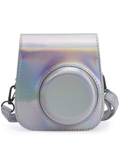 Y&D PU Leather Camera Case Compatible For Fujifilm Instax Mini 11 Instant with Adjustable Strap and Pocket (Magic Silver)  - Image 1