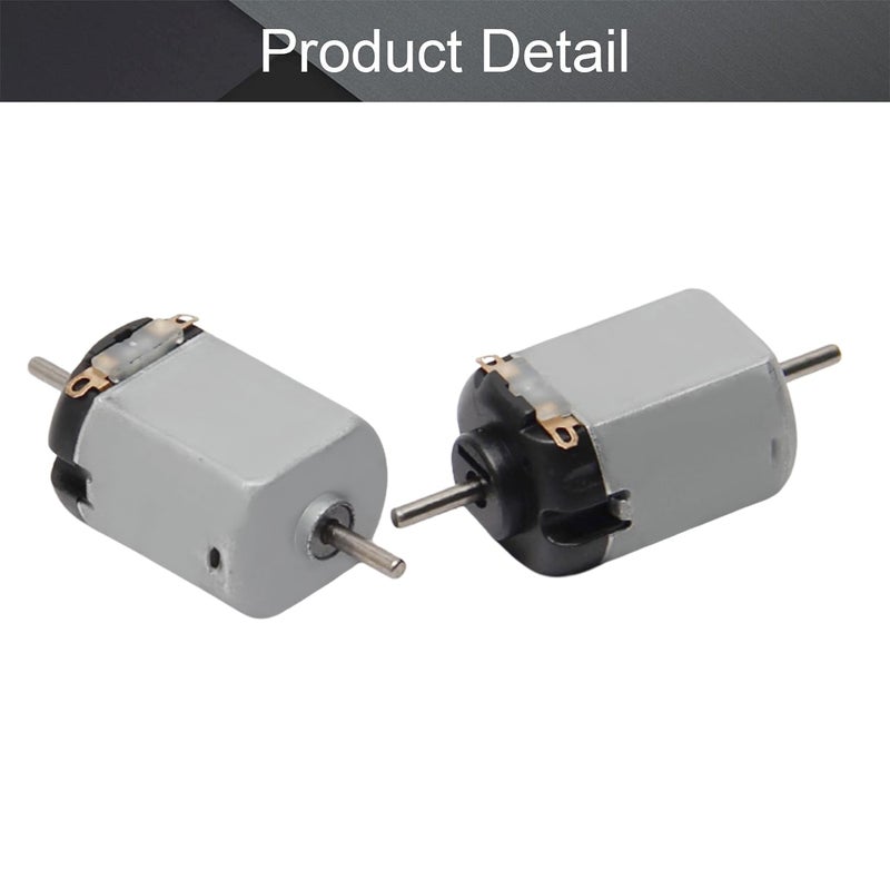 Fielect 5Pcs DC Motor 3V 11000RPM Micro Motor Mini Motor Electric Motor Round Shaft for RC Boat DIY Airplane Toys Model DIY Hobby, 130 Model - Image 4