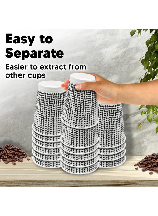 TOPtoper 350 Pack 8 oz Disposable Coffee Cups with Lids, Double Wall Insulated Corrugated Paper Hot Cups Bulk to Go Disposable Cups for Hot Beverage or Cold Drinks Ideal for Cafes - Image 4
