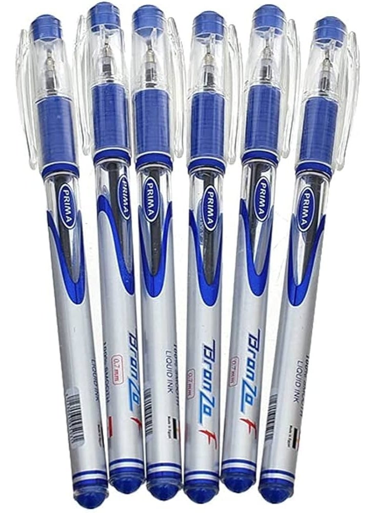 بريما عبوة من 10 أقلام حبر جاف من بريما برونزو - أحمر وأزرق (عبوتان). - Image 3