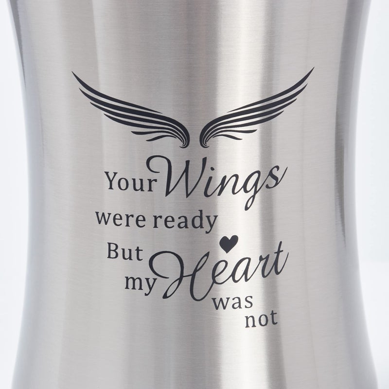Lines Arte Large Urns For Human Ashes Adult Male Female Up To 220 Lbs Cremation Urns For Adult Ashes Angel Wings Memory Decorative Funeral Burial Urn For Men - Image 3