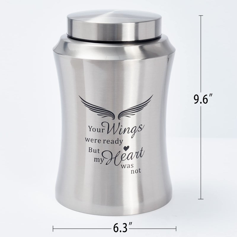 Lines Arte Large Urns For Human Ashes Adult Male Female Up To 220 Lbs Cremation Urns For Adult Ashes Angel Wings Memory Decorative Funeral Burial Urn For Men - Image 2