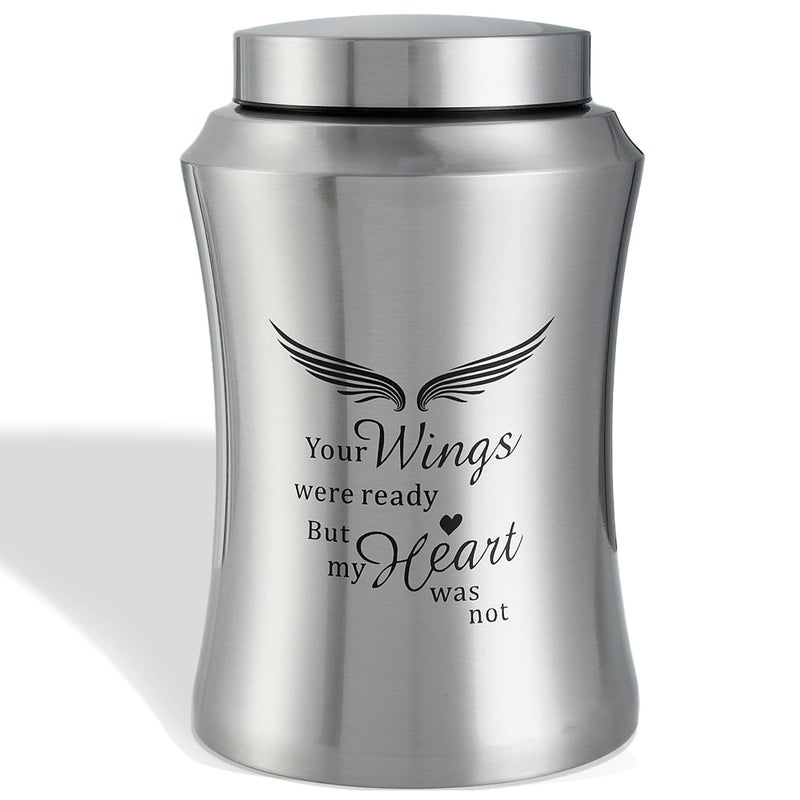 Lines Arte Large Urns For Human Ashes Adult Male Female Up To 220 Lbs Cremation Urns For Adult Ashes Angel Wings Memory Decorative Funeral Burial Urn For Men - Image 1