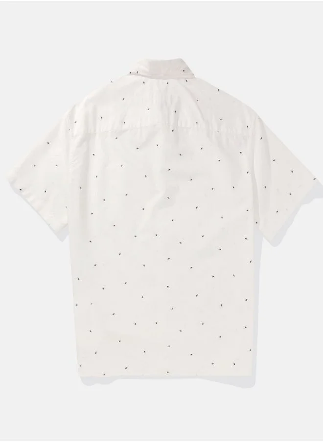 American Eagle AE Printed Button-Up Poolside Shirt