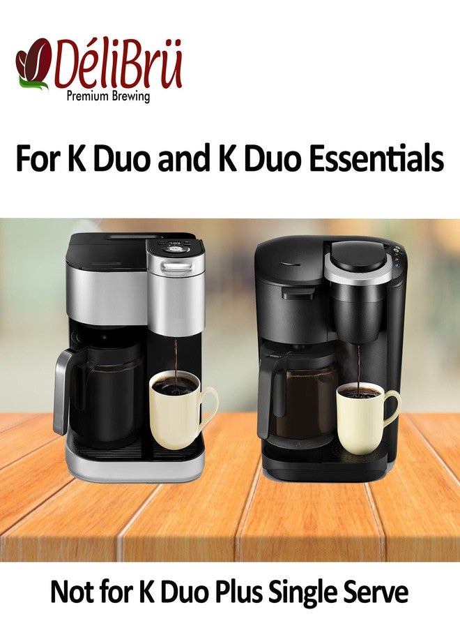 Delibru Reusable Keurig K-Duo Coffee Filter - 8-12 Cups Gold Tone Mesh Permanent Coffee Filter for Keurig Duo Coffee Makers - Image 5