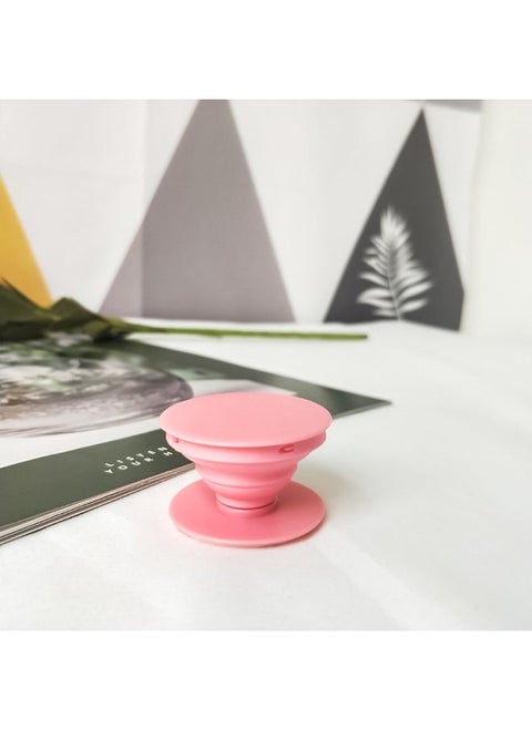 Cartoon Airbag Bracket Special-shaped Acrylic Printing Custom Desktop Lazy Telescopic Painted Epoxy Airbag Bracket-Color:Round Plane-pink (Environmentally Friendly Material)-Style:Bare Bracket-surface Cover With Foam Adhesive (double-sided Adhesive)