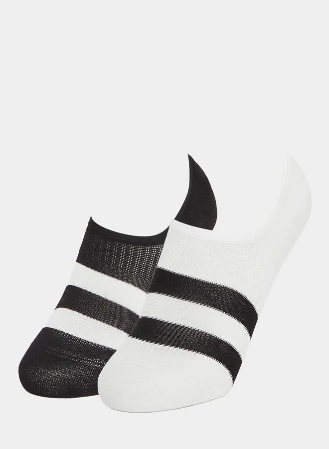 Styli Styli Pack of 2 - Striped Shoe Liner Socks