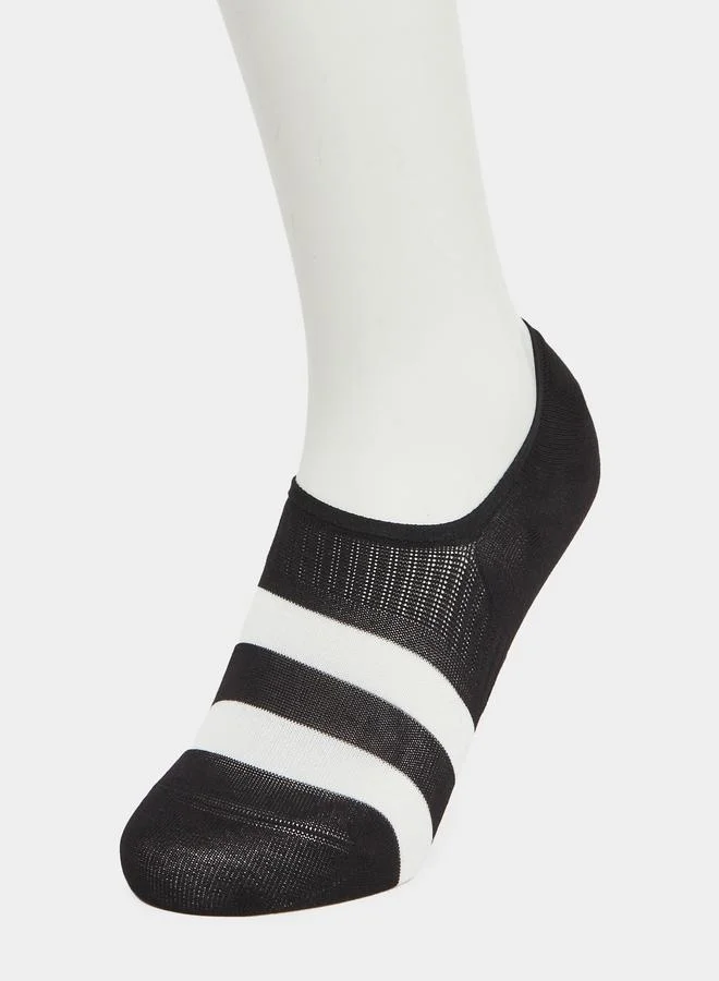 Styli Styli Pack of 2 - Striped Shoe Liner Socks