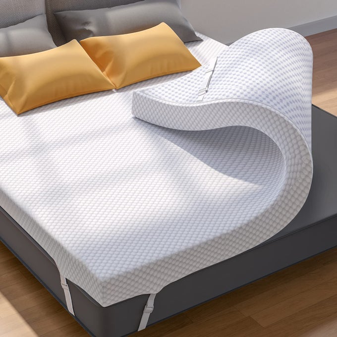 2 INCH GEL MEMORY FOAM MATTRESS TOPPER FOR PRESSURE RELIEF PREMIUM SOFT MATTRESS TOPPER FOR COOLING SLEEP NONSLIP DESIGN WITH REMOVABLE WASHABLE COVER CERTIPURUS CERTIFIED FULL