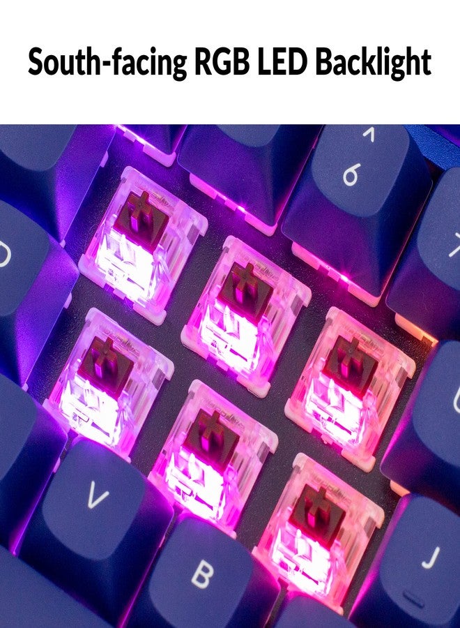 Keychron Q3 RGB Tenkeyless Layout 87-Key QMK/VIA Programmable Macro Hot-swappable Wired Custom Mechanical Keyboard with Gateron G Pro Red Switch Double Gasket Compatible with Mac Windows Linux(Blue) - Image 5