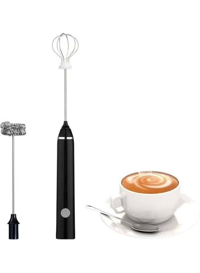 ماكينة كهربائية لصنع رغوة الحليب 2 في 1 أسود - Image 2