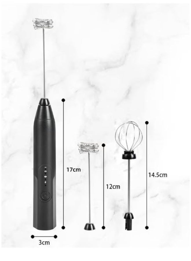 زوبا مضرب نسكافية و أداة خفق اللبن قابلة لإعادة الشحن وتحمل باليد وتعمل بـ3 سرعات قابلة للتعديل لصنع القهوة واللاتيه والكابتشينو مع مضرب إضافي للبيض متعد الالوان - Image 2