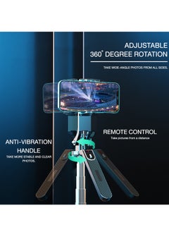 Generic 3 In 1 Wireless Remote Selfie Stick Bluetooth Phone Tripod Aluminum Easy To Store Foldable Phone Holde For Phones Balance Steady Shooting Live Stretched To 1.8 Meters  - Image 3