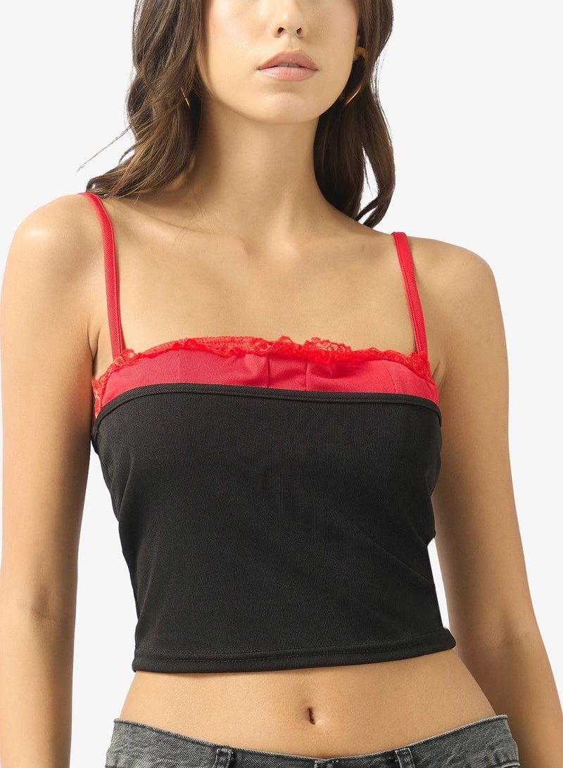Ginger Lace Detail Cami Tank Top - Image 3