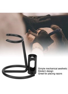 ZJchao Razor Holder Stand Nonslip Quick Drying Practical Matte Black Metal Shaver Hanger Shaving Brush Stand  - Image 4