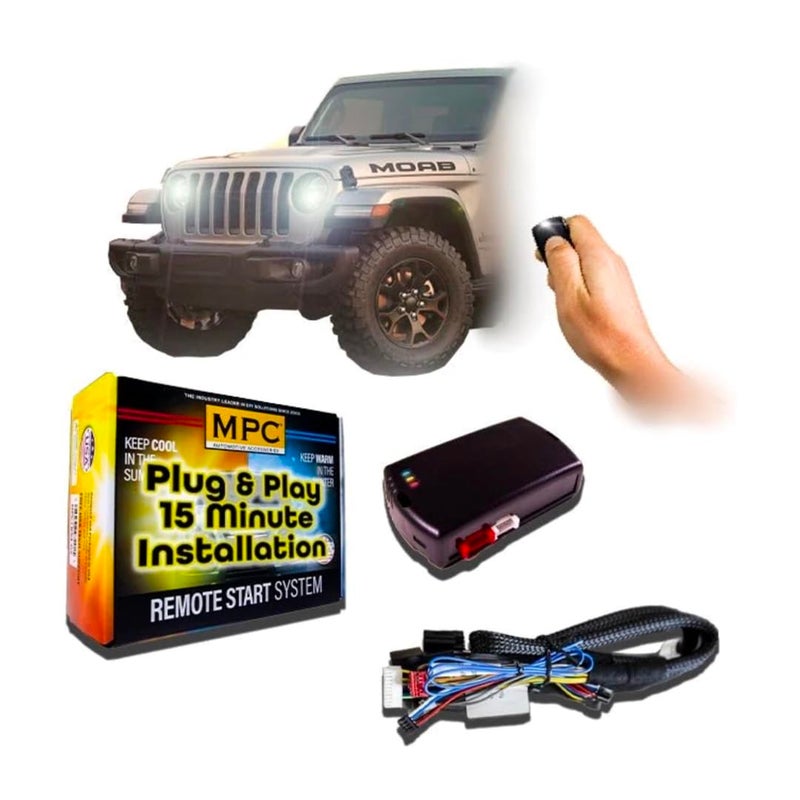MPC Remote Start Kit Compatible with Jeep Wrangler 2007-2018 || 100% Plug n Play || Key-to-Start || Use Your OEM Key Fob || 15 Minute Install || USA Tech Support - Image 1
